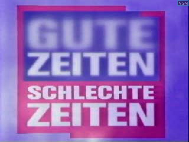 Title screen of the game Gute Zeiten Schlechte Zeiten Quiz on Sony Playstation