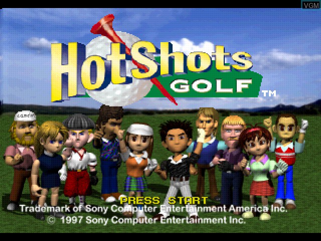 Title screen of the game Hot Shots Golf on Sony Playstation