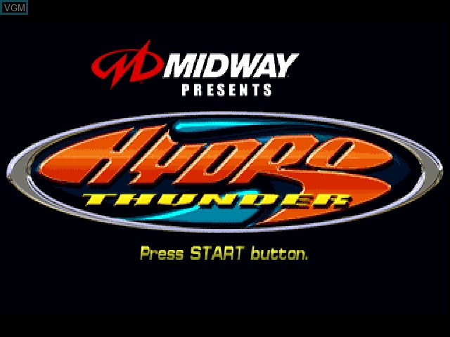 Title screen of the game Hydro Thunder on Sony Playstation