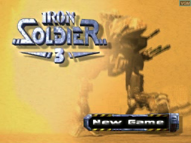 Title screen of the game Iron Soldier 3 on Sony Playstation