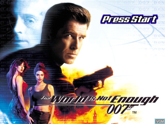 Title screen of the game 007 - The World is Not Enough on Sony Playstation