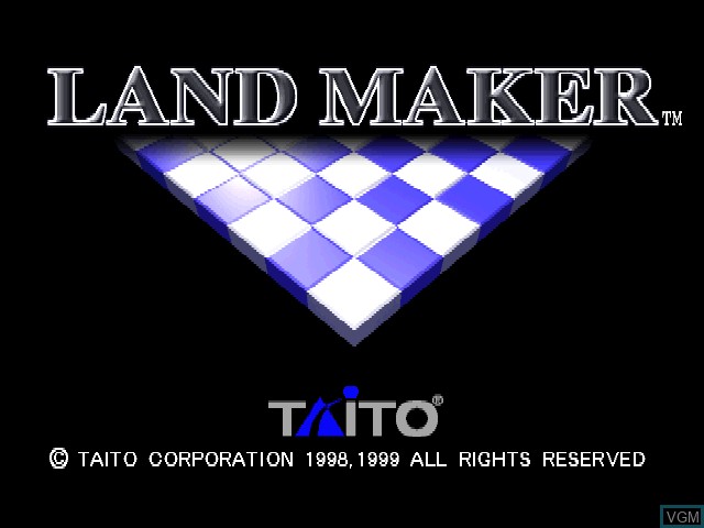 Title screen of the game LandMaker on Sony Playstation