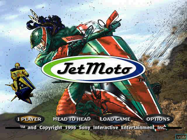 Title screen of the game Jet Moto on Sony Playstation