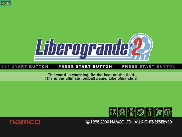 Title screen of the game Liberogrande 2 on Sony Playstation