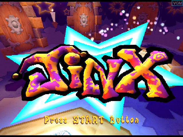 Title screen of the game Jinx on Sony Playstation