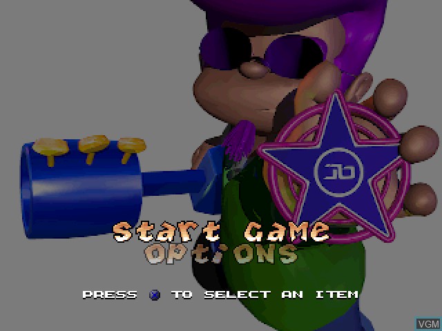 Title screen of the game Johnny Bazookatone on Sony Playstation