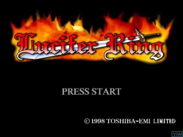 Title screen of the game Lucifer Ring on Sony Playstation