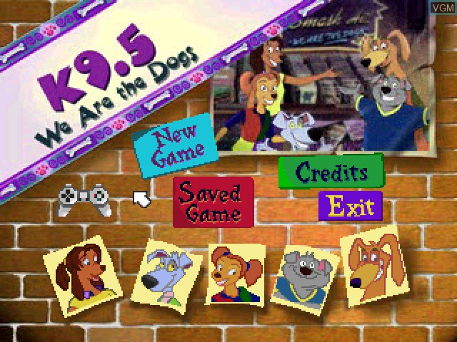 Title screen of the game K9.5 2 - We are the Dogs on Sony Playstation