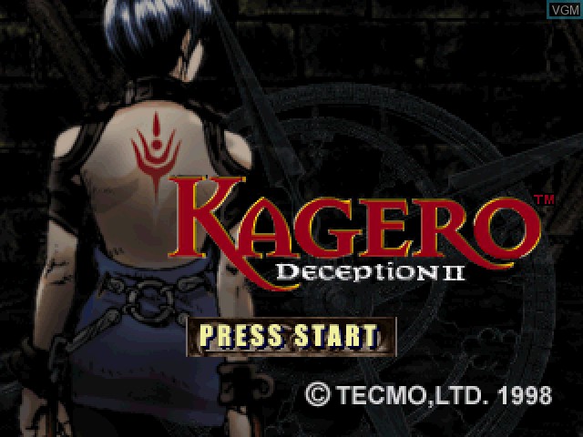 Title screen of the game Kagero - Deception II on Sony Playstation