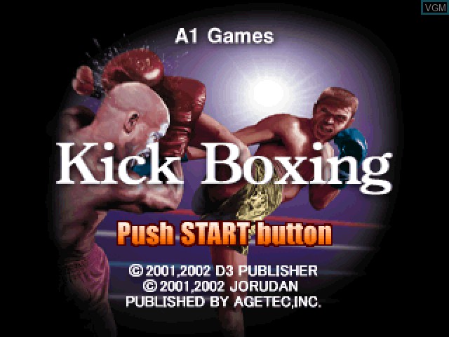 Title screen of the game Kickboxing on Sony Playstation