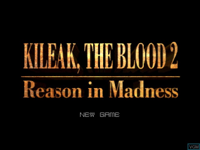 Title screen of the game Kileak - The Blood 2 - Reason in Madness on Sony Playstation