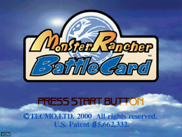Title screen of the game Monster Rancher Battle Card - Episode II on Sony Playstation