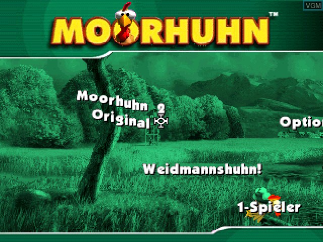 Title screen of the game Moorhuhn 2 - Die Jagd Geht Weiter on Sony Playstation