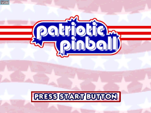Title screen of the game Patriotic Pinball on Sony Playstation