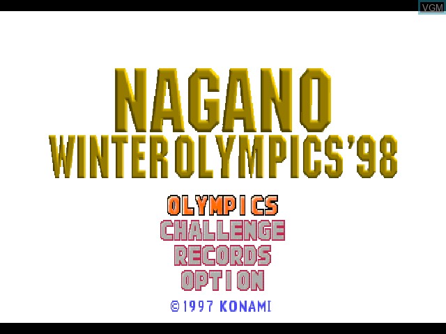 Title screen of the game Nagano Winter Olympics '98 on Sony Playstation