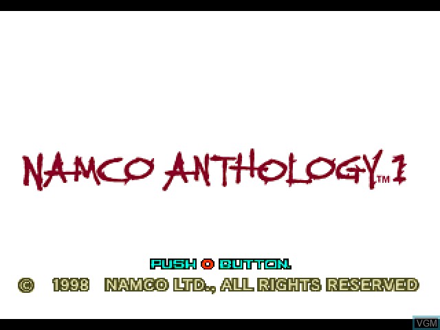 Title screen of the game Namco Anthology 1 on Sony Playstation
