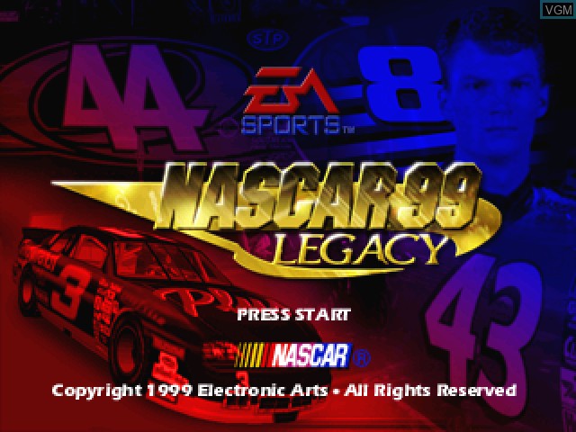 Title screen of the game NASCAR 99 - Legacy on Sony Playstation