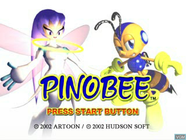 Title screen of the game Pinobee on Sony Playstation
