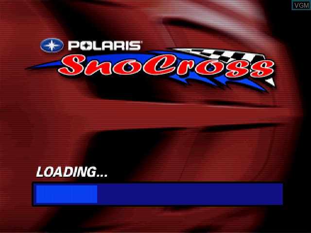 Title screen of the game Polaris SnoCross on Sony Playstation