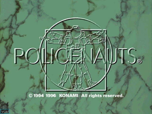 Title screen of the game Policenauts on Sony Playstation