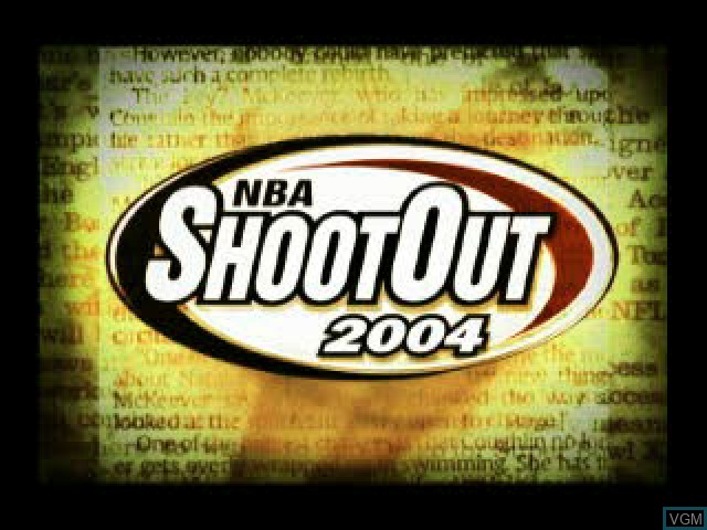 Title screen of the game NBA ShootOut 2004 on Sony Playstation