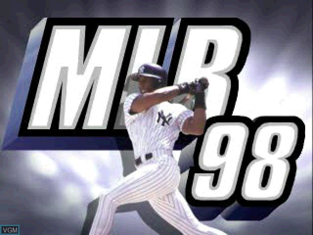 Title screen of the game MLB 98 on Sony Playstation