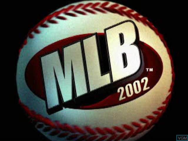 Title screen of the game MLB 2002 on Sony Playstation