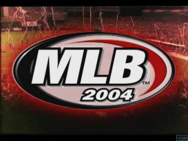 Title screen of the game MLB 2004 on Sony Playstation