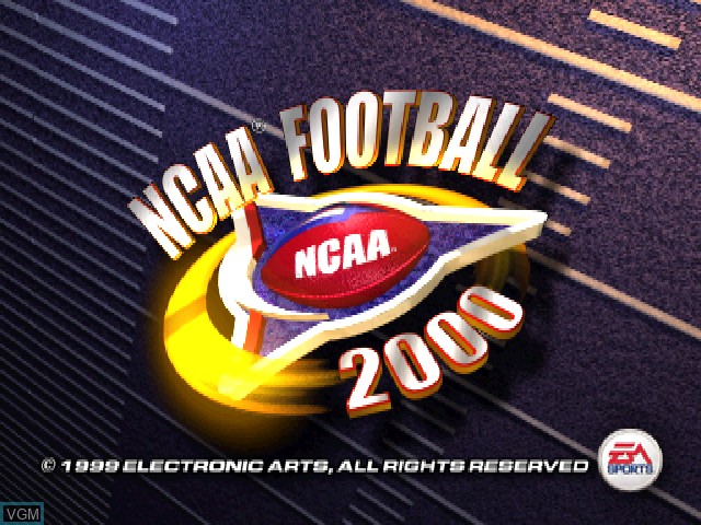 Title screen of the game NCAA Football 2000 on Sony Playstation