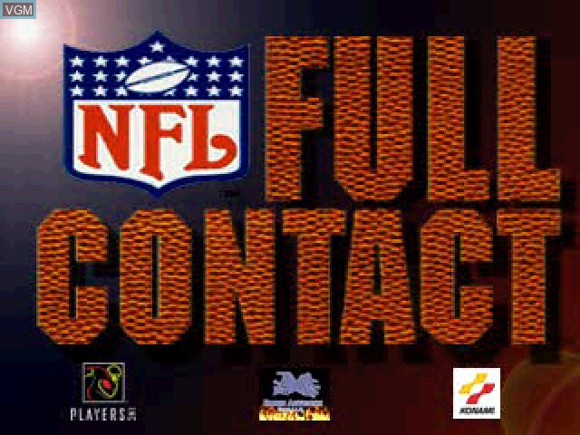Title screen of the game NFL Full Contact on Sony Playstation