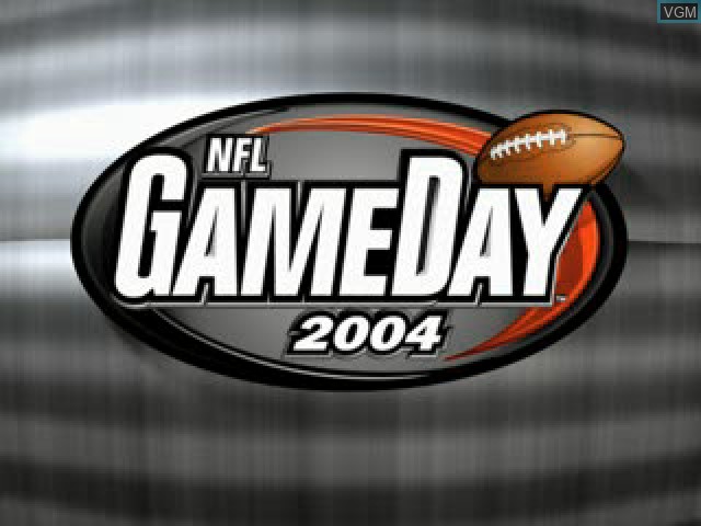 Title screen of the game NFL GameDay 2004 on Sony Playstation
