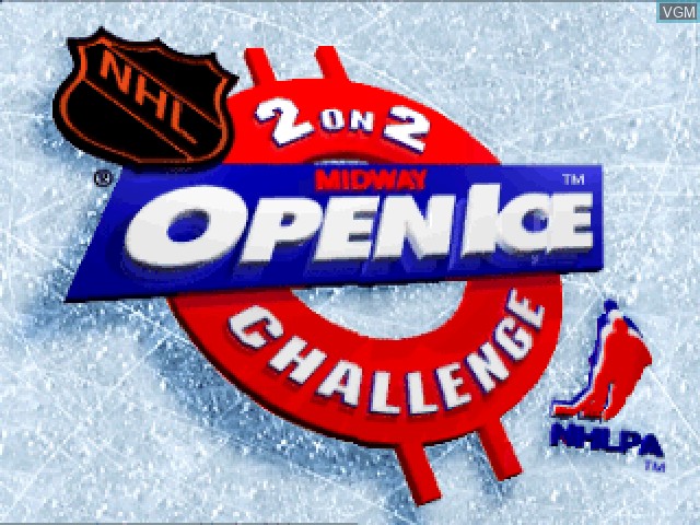 Title screen of the game NHL Open Ice - 2 on 2 Challenge on Sony Playstation