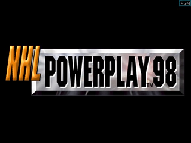 Title screen of the game NHL Powerplay 98 on Sony Playstation