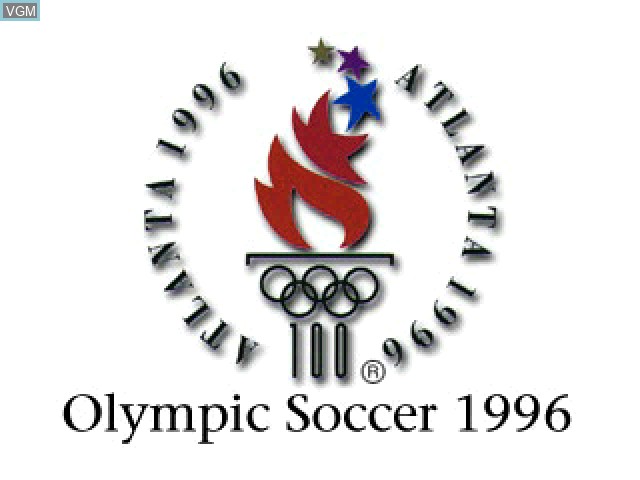Title screen of the game Olympic Soccer - Atlanta 1996 on Sony Playstation
