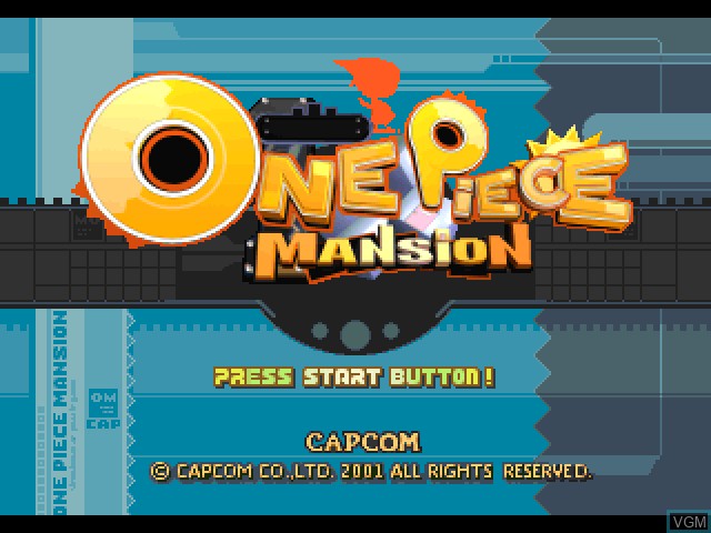 Title screen of the game One Piece Mansion on Sony Playstation