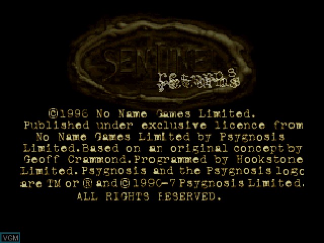Title screen of the game Sentinel Returns on Sony Playstation