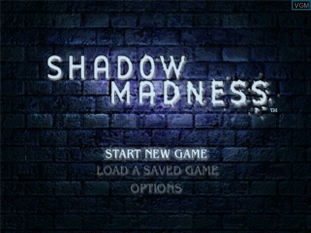 Title screen of the game Shadow Madness on Sony Playstation