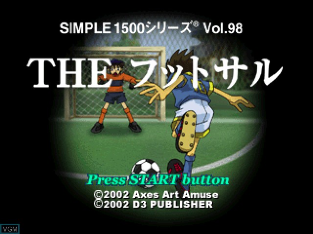 Title screen of the game Simple 1500 Series Vol. 98 - The Futsal on Sony Playstation