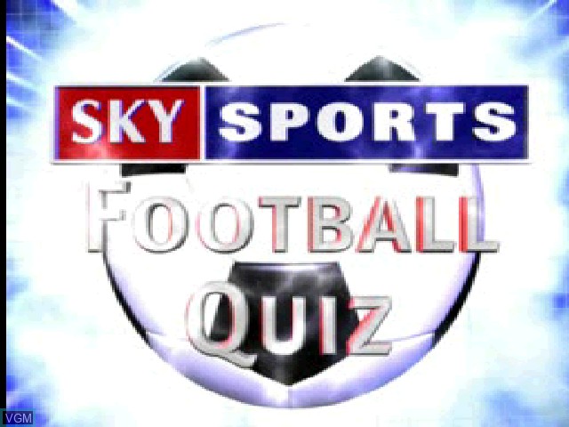 Title screen of the game Sky Sports Football Quiz on Sony Playstation