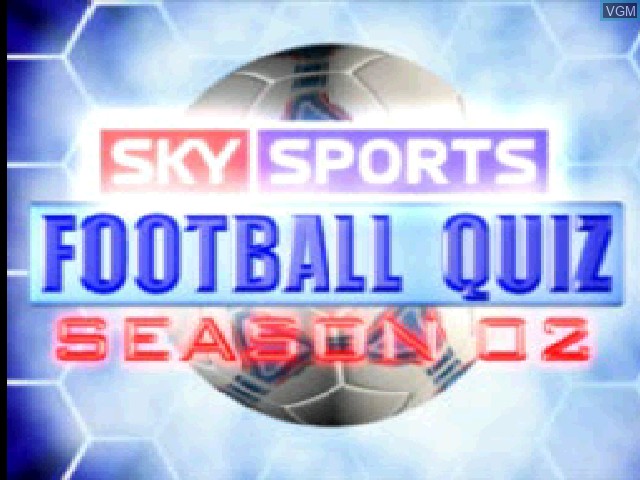 Title screen of the game Sky Sports Football Quiz Season 02 on Sony Playstation