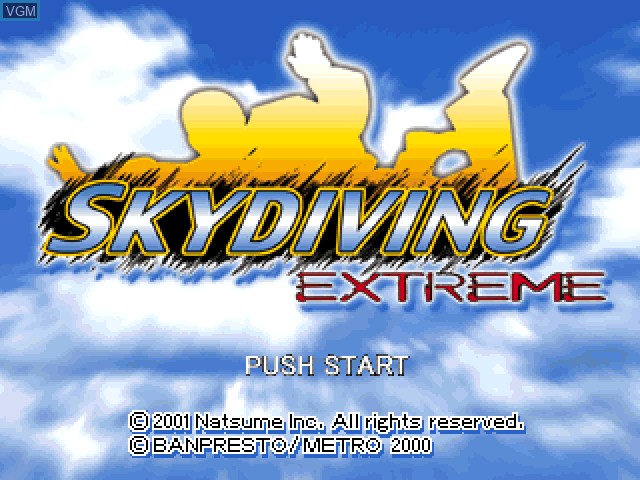 Title screen of the game Skydiving Extreme on Sony Playstation