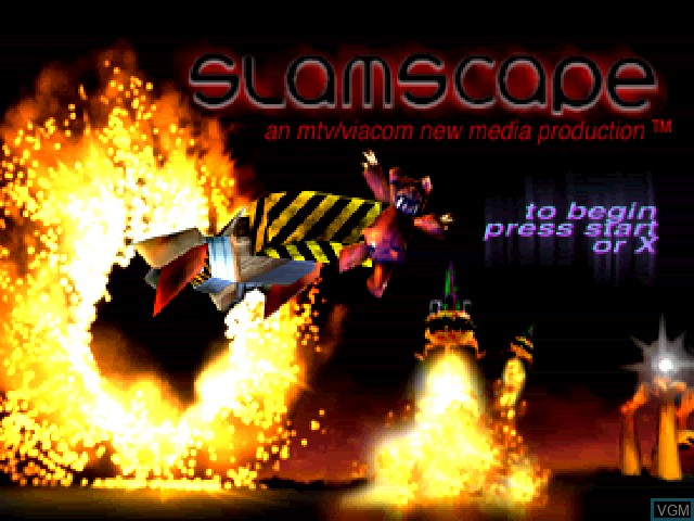 Title screen of the game SlamScape on Sony Playstation