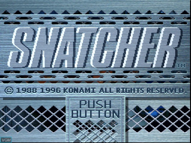 Title screen of the game Snatcher on Sony Playstation