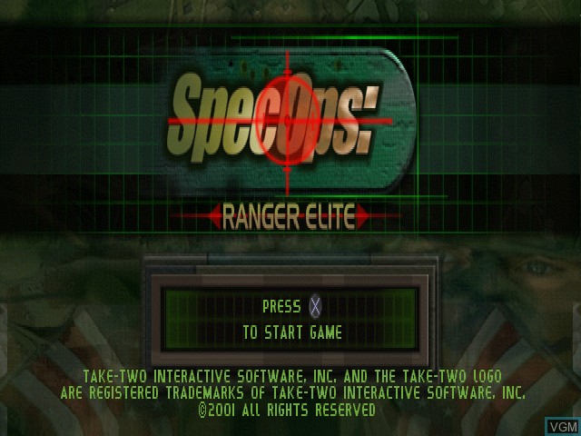 Title screen of the game Spec Ops - Ranger Elite on Sony Playstation