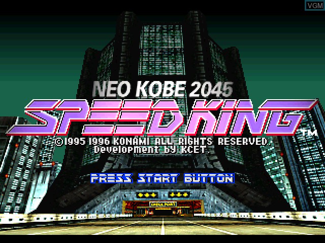 Title screen of the game Speed King on Sony Playstation