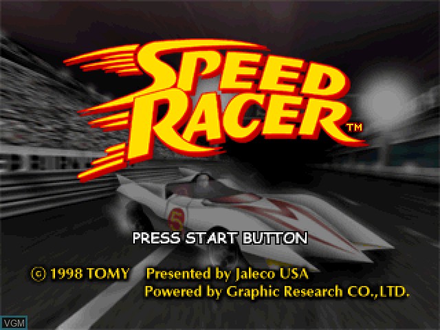 Title screen of the game Speed Racer on Sony Playstation