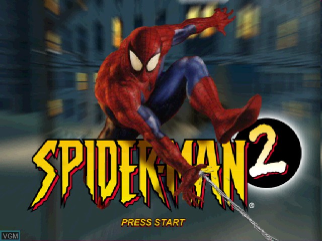 Title screen of the game Spider-Man 2 - Enter - Electro on Sony Playstation