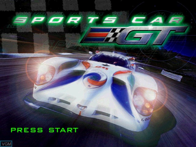 Title screen of the game Sports Car GT on Sony Playstation