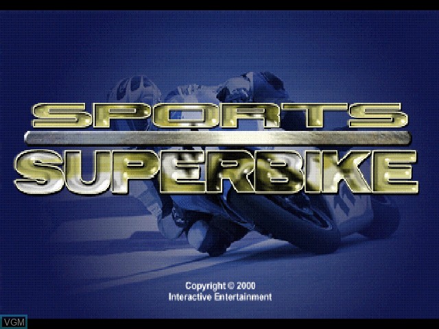 Title screen of the game Sports Superbike on Sony Playstation