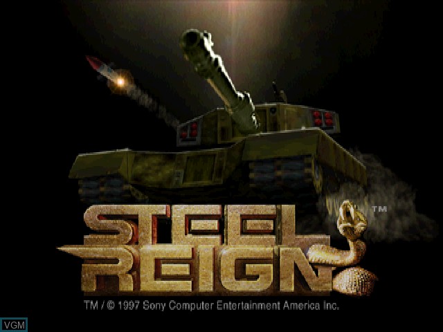 Title screen of the game Steel Reign on Sony Playstation